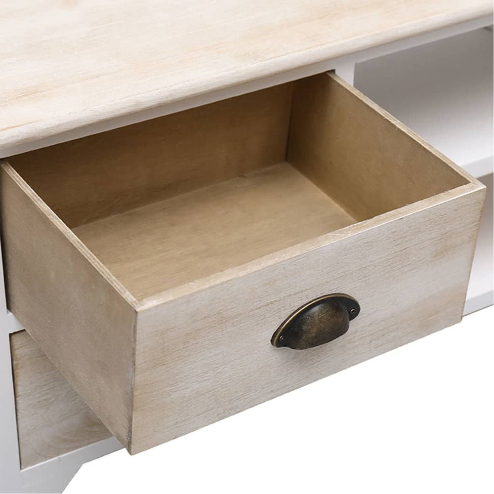 Tv-meubel 108x30x40 cm massief paulowniahout MeubelReus
