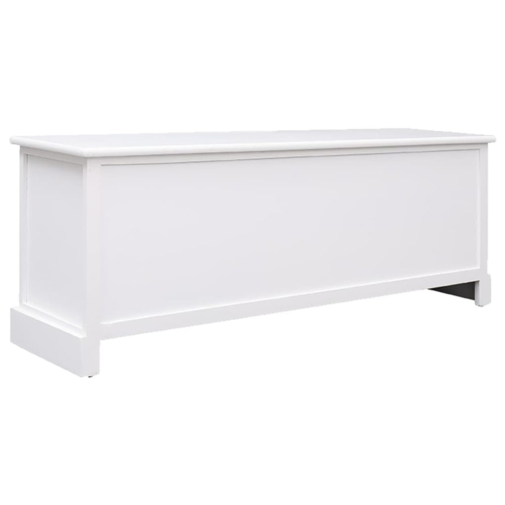 Tv-meubel 108x30x40 cm massief paulowniahout wit MeubelReus