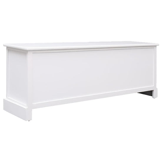 Tv-meubel 108x30x40 cm massief paulowniahout wit MeubelReus