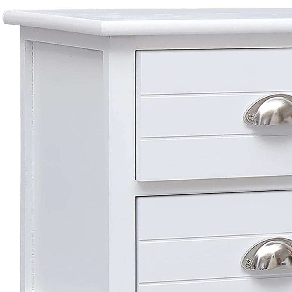 Tv-meubel 108x30x40 cm massief paulowniahout wit MeubelReus