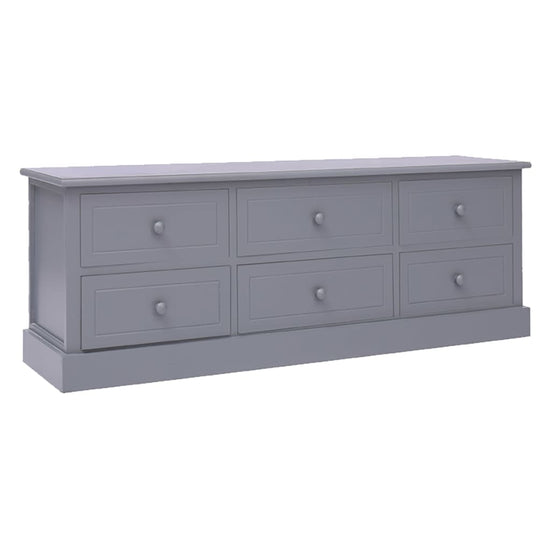 Tv-meubel 108x30x40 cm massief paulowniahout donkergrijs MeubelReus
