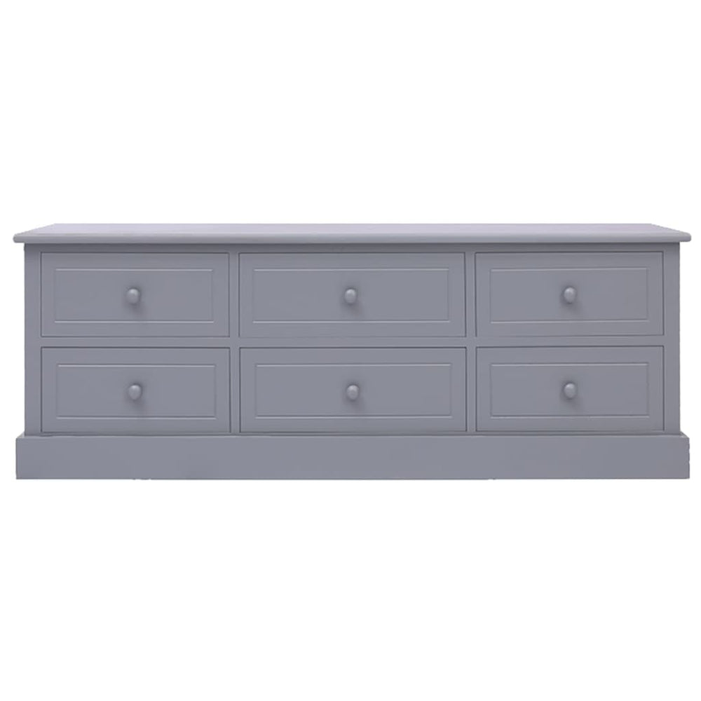 Tv-meubel 108x30x40 cm massief paulowniahout donkergrijs MeubelReus