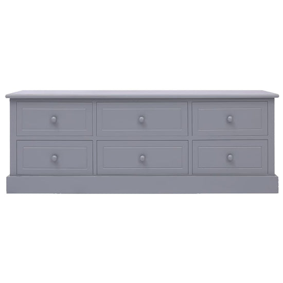 Tv-meubel 108x30x40 cm massief paulowniahout donkergrijs MeubelReus
