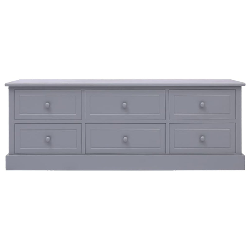 Tv-meubel 108x30x40 cm massief paulowniahout donkergrijs MeubelReus