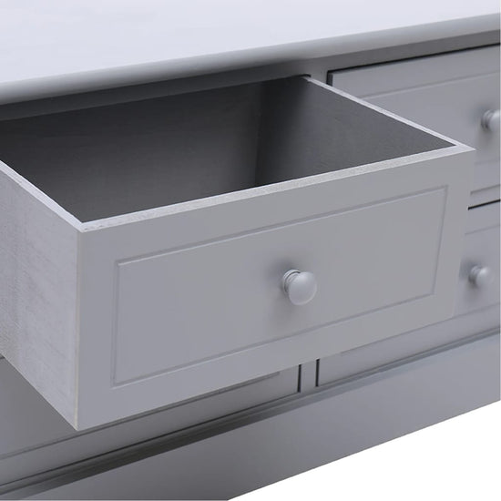 Tv-meubel 108x30x40 cm massief paulowniahout donkergrijs MeubelReus