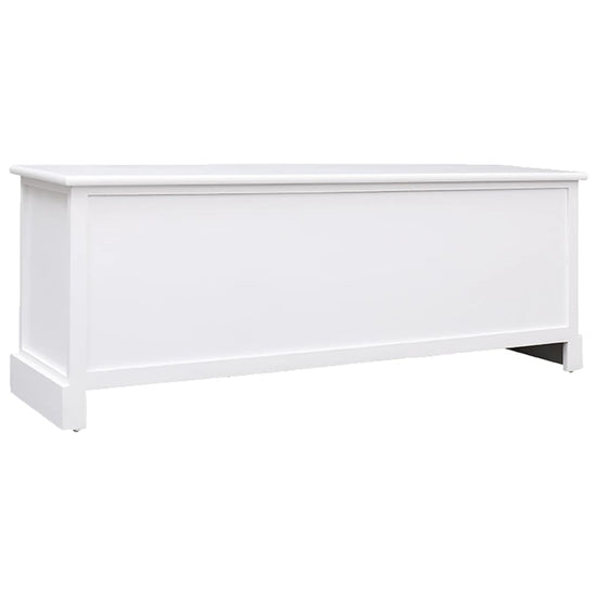 Tv-meubel 108x30x40 cm massief paulowniahout wit MeubelReus