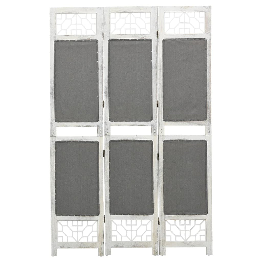 Kamerscherm met 3 panelen 105x165 cm stof grijs MeubelReus