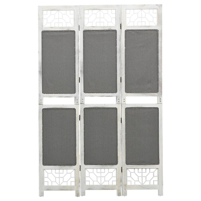 Kamerscherm met 3 panelen 105x165 cm stof grijs MeubelReus