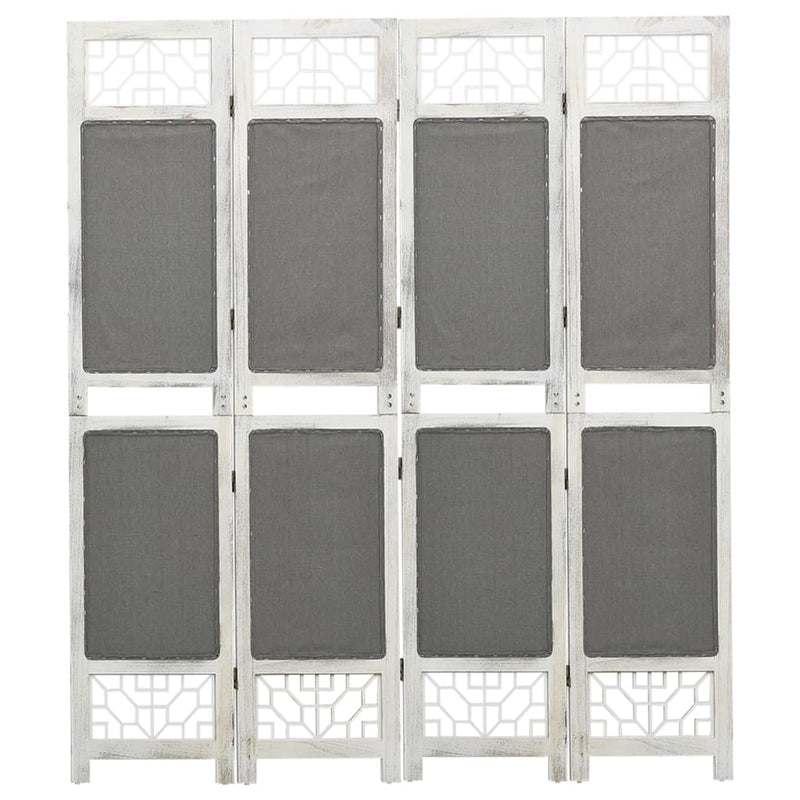 Kamerscherm met 4 panelen 140x165 cm stof grijs MeubelReus