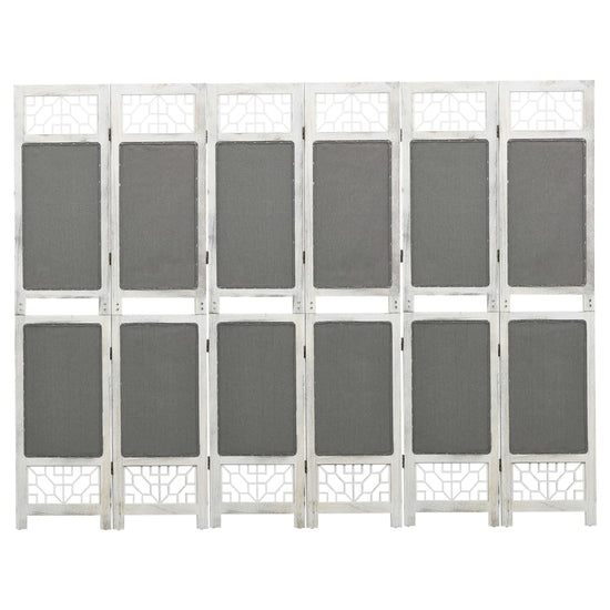 Kamerscherm met 6 panelen 210x165 cm stof grijs MeubelReus