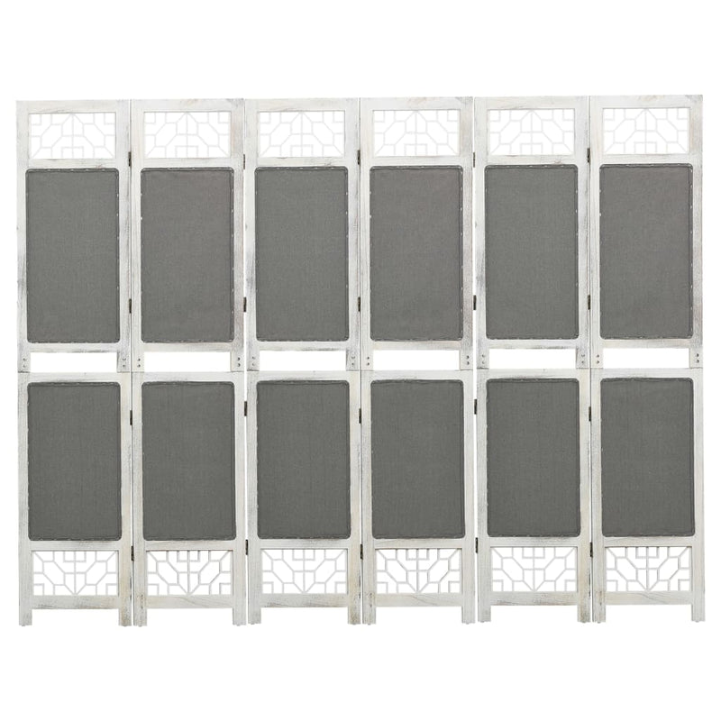 Kamerscherm met 6 panelen 210x165 cm stof grijs MeubelReus