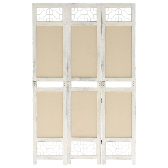 Kamerscherm met 3 panelen 105x165 cm stof crèmekleurig MeubelReus