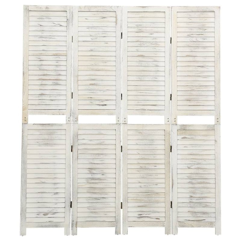 Kamerscherm met 4 panelen 140x165 cm hout crèmekleurig MeubelReus
