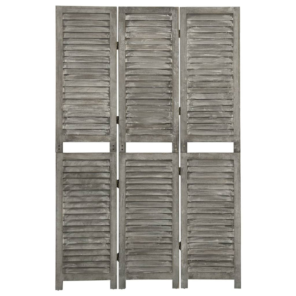 Kamerscherm met 3 panelen 106,5x166 cm massief hout grijs MeubelReus