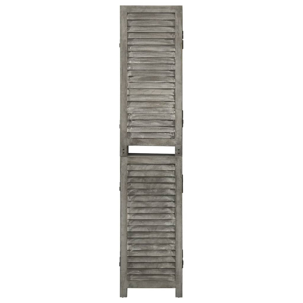 Kamerscherm met 3 panelen 106,5x166 cm massief hout grijs MeubelReus