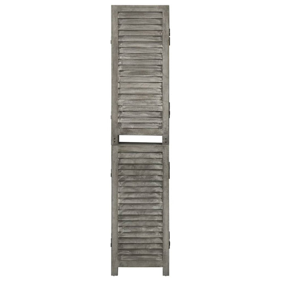 Kamerscherm met 3 panelen 106,5x166 cm massief hout grijs MeubelReus