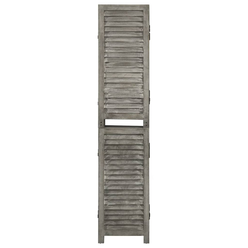 Kamerscherm met 3 panelen 106,5x166 cm massief hout grijs MeubelReus