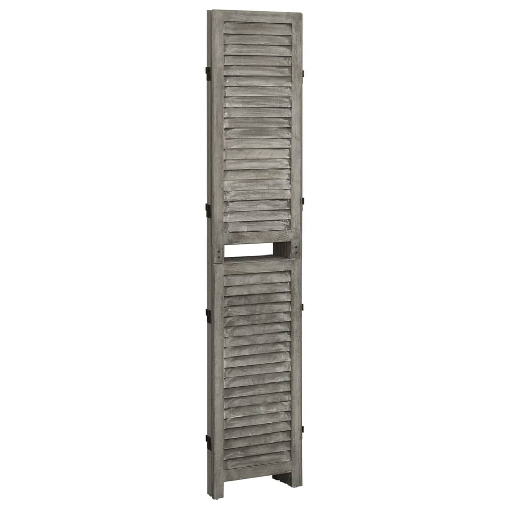 Kamerscherm met 3 panelen 106,5x166 cm massief hout grijs MeubelReus