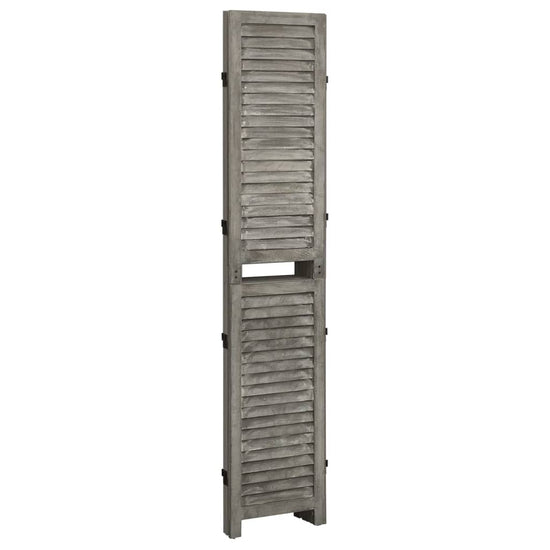 Kamerscherm met 3 panelen 106,5x166 cm massief hout grijs MeubelReus
