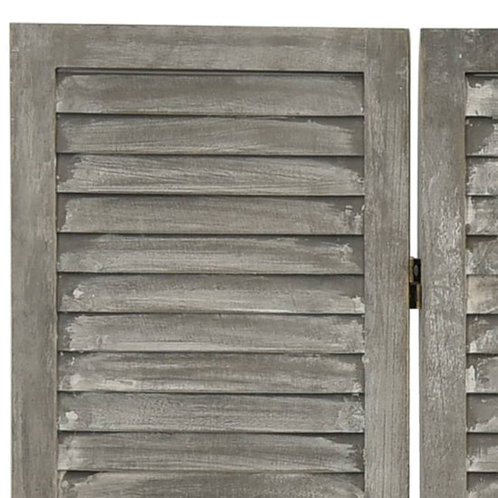 Kamerscherm met 3 panelen 106,5x166 cm massief hout grijs MeubelReus