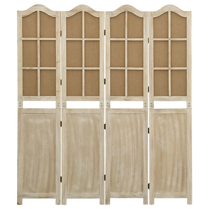 Kamerscherm met 4 panelen 140x165 cm stof bruin MeubelReus