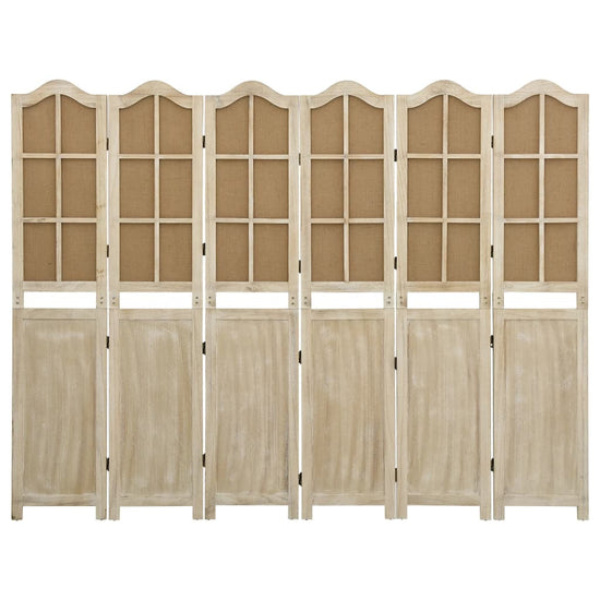 Kamerscherm met 6 panelen 214x165 cm stof bruin MeubelReus