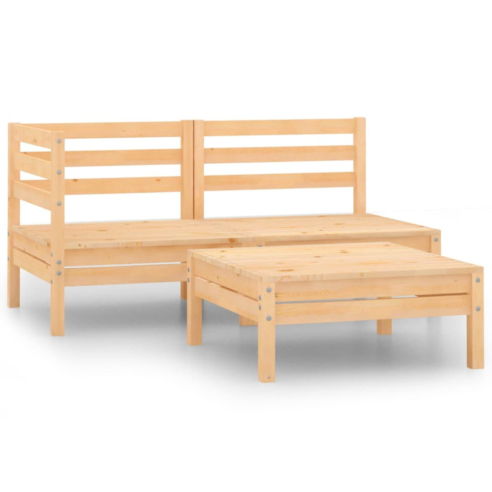 3-delige Loungeset massief grenenhout MeubelReus