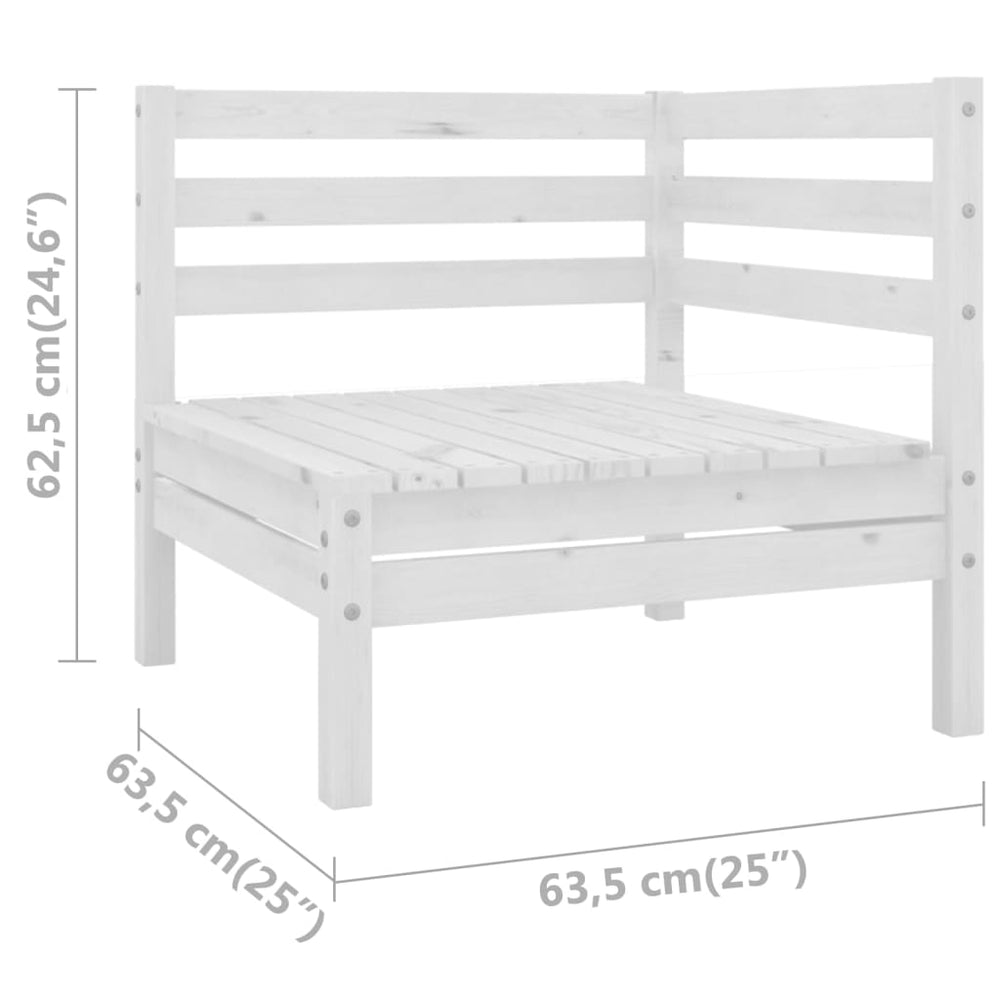 3-delige Loungeset massief grenenhout wit MeubelReus