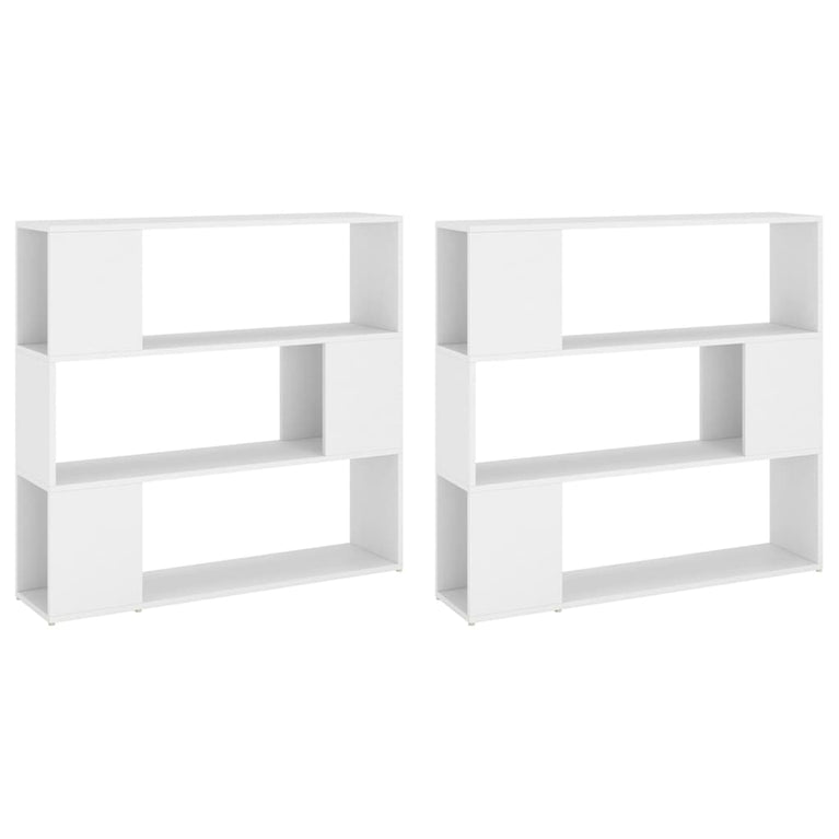 Boekenkast/kamerscherm 100x24x188 cm wit
