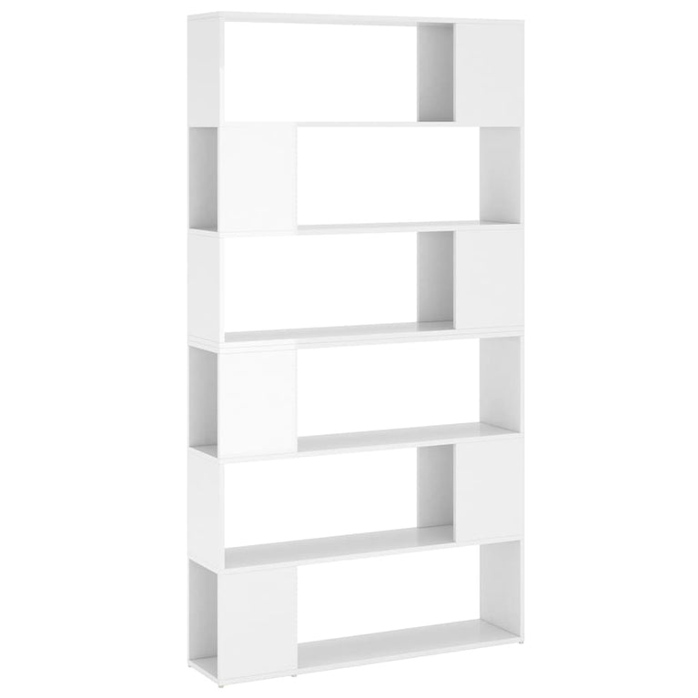 Boekenkast/kamerscherm 100x24x188 cm hoogglans wit MeubelReus