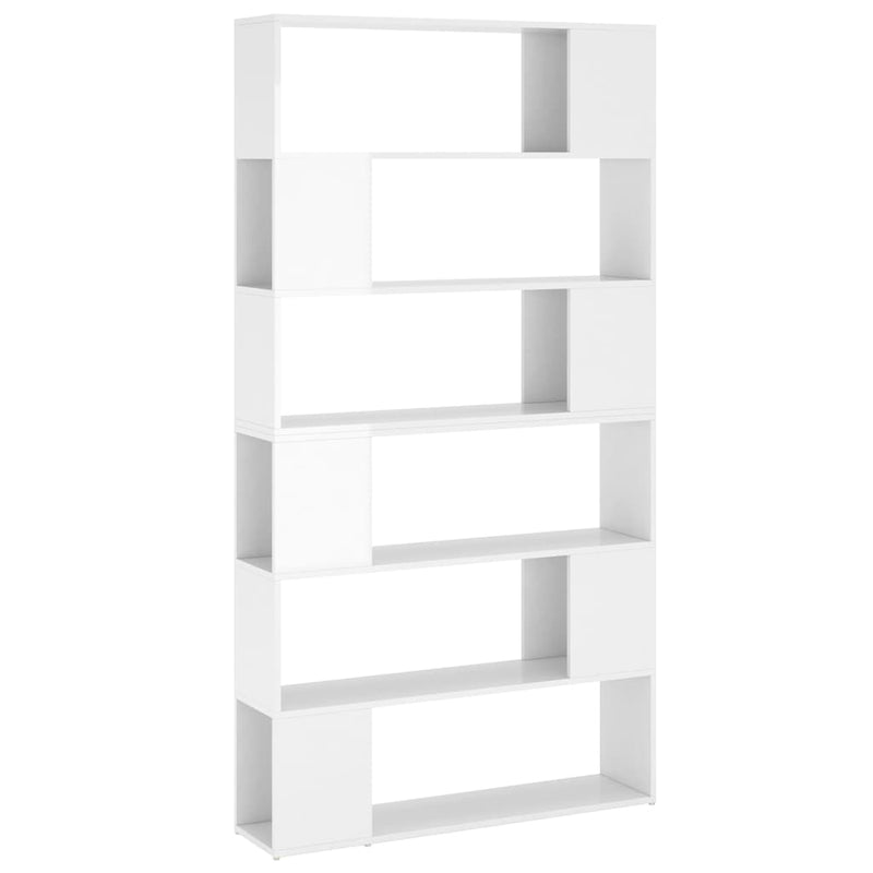 Boekenkast/kamerscherm 100x24x188 cm hoogglans wit MeubelReus