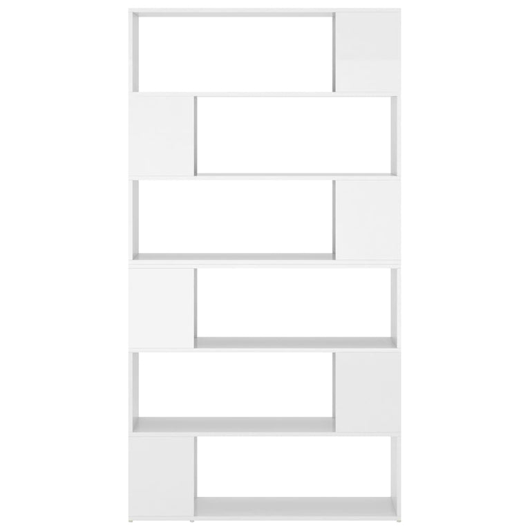 Boekenkast/kamerscherm 100x24x188 cm hoogglans wit MeubelReus
