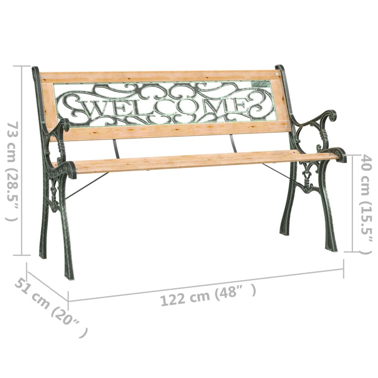 Tuinbank 122 cm massief vurenhout MeubelReus