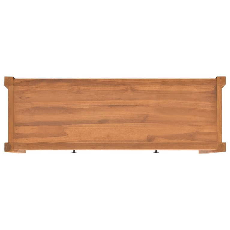 Tv-meubel met lades 120x40x45 cm massief teakhout MeubelReus