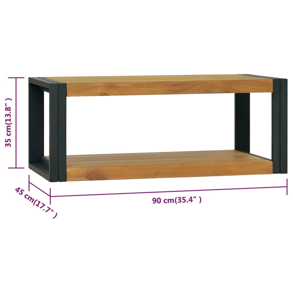 Badkamerkast 90x45x35 cm massief teakhout MeubelReus
