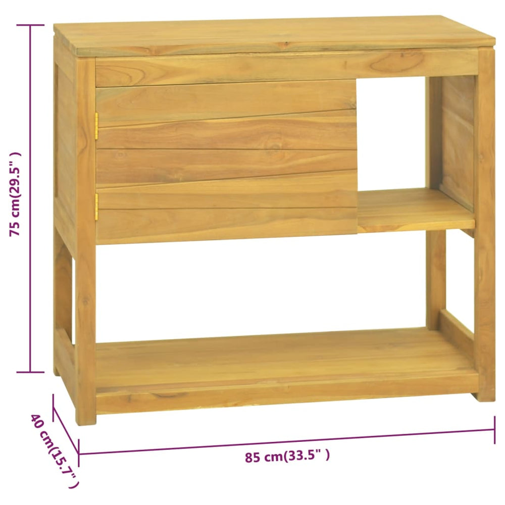 Badkamerkast 85x40x75 cm massief teakhout MeubelReus
