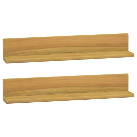Wandschappen 2 st 60x10x10 cm massief teakhout MeubelReus