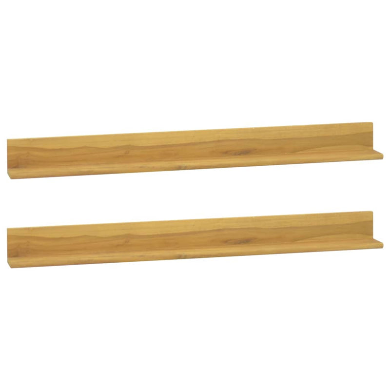 Wandschappen 2 st 110x10x10 cm massief teakhout MeubelReus