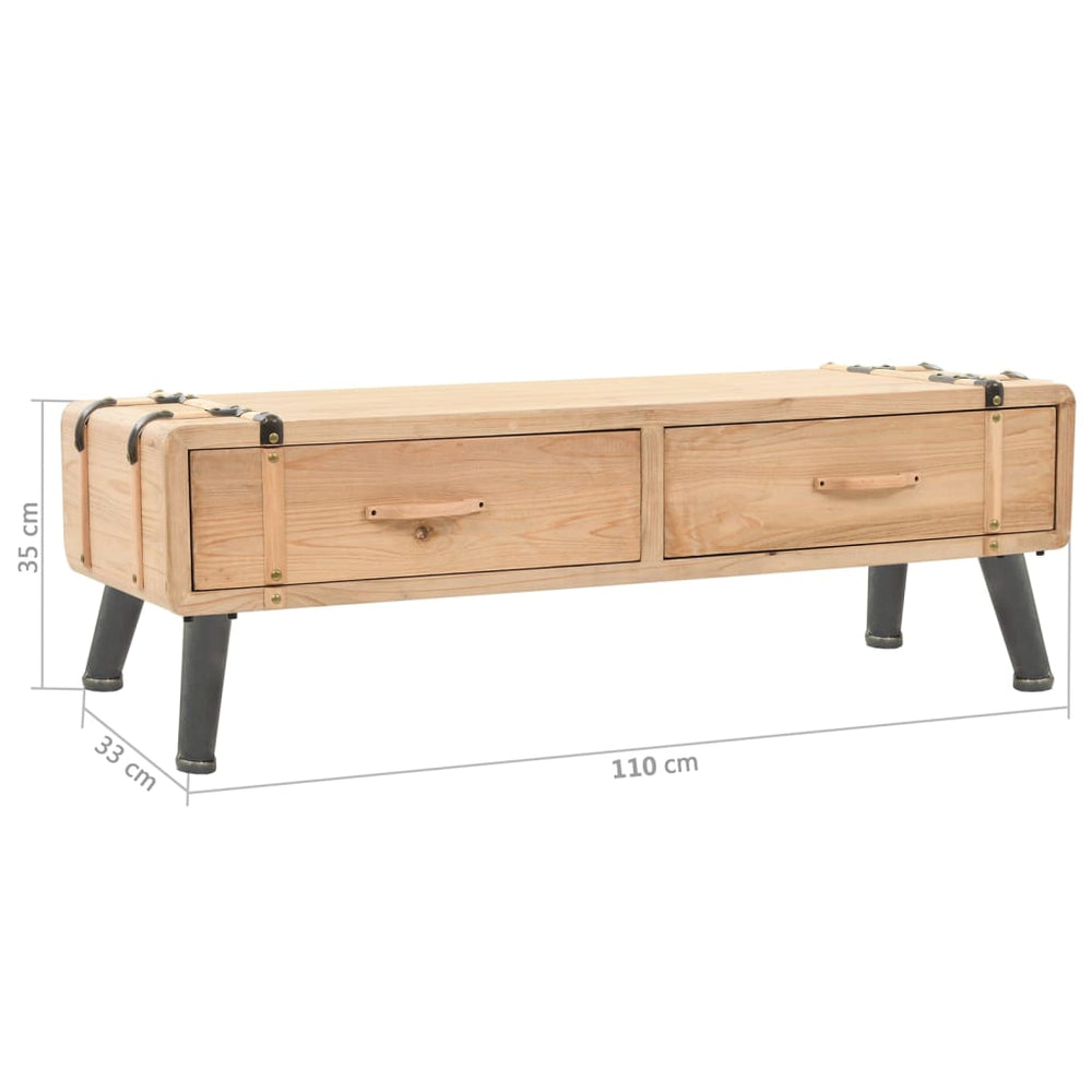Tv-meubel 110x33x35 cm massief vurenhout MeubelReus