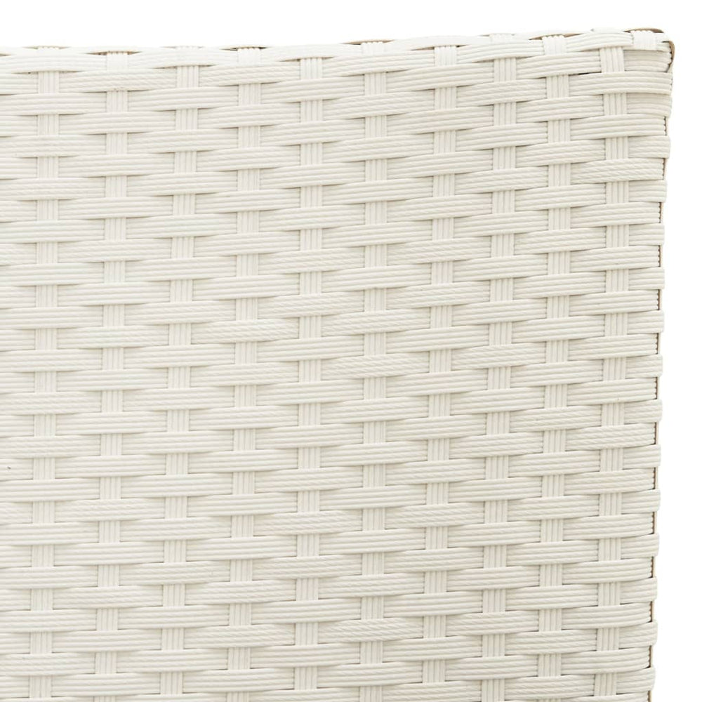 Tuinstoelen 2 st met kussens poly rattan wit MeubelReus