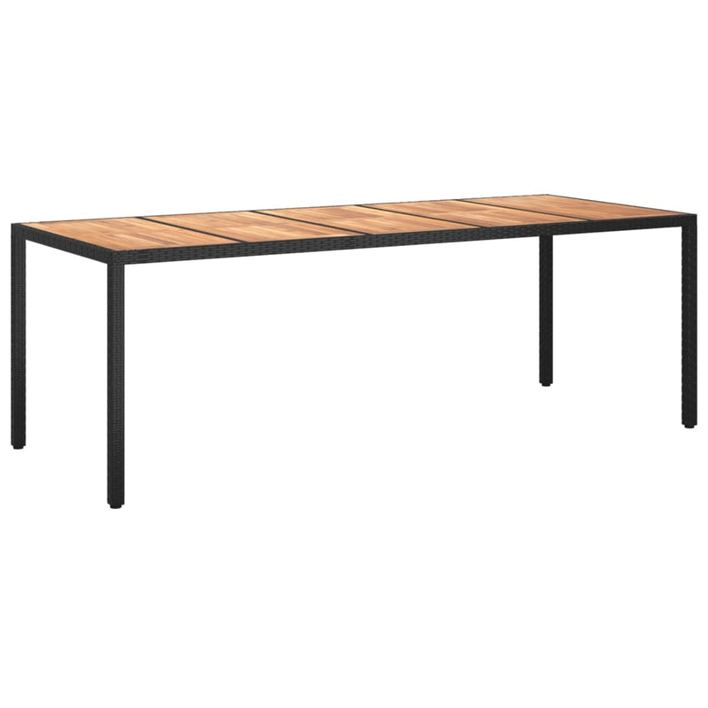 Tuintafel 250x100x75 cm poly rattan zwart MeubelReus