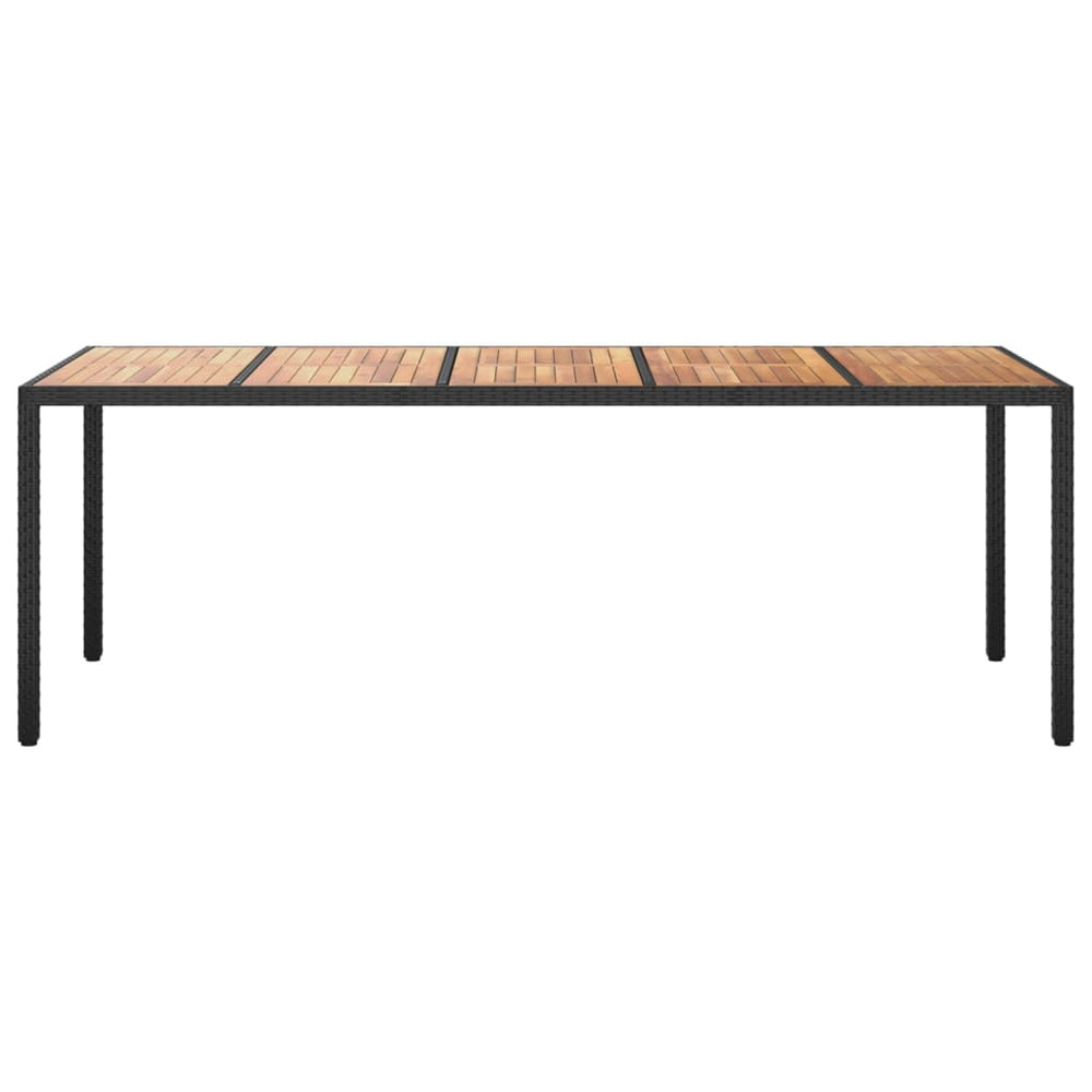 Tuintafel 250x100x75 cm poly rattan zwart MeubelReus