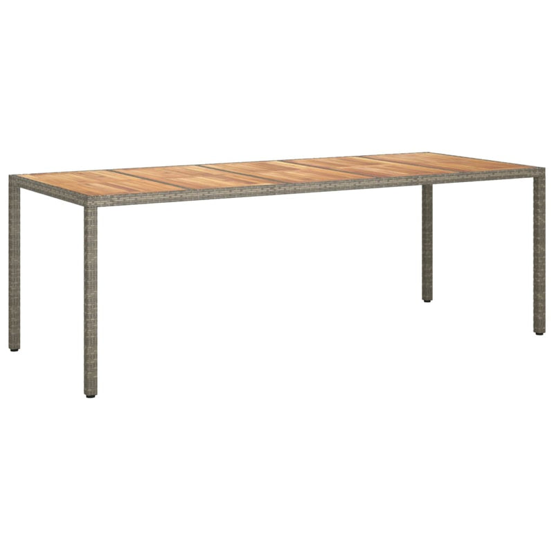 Tuintafel 250x100x75 cm poly rattan grijs MeubelReus