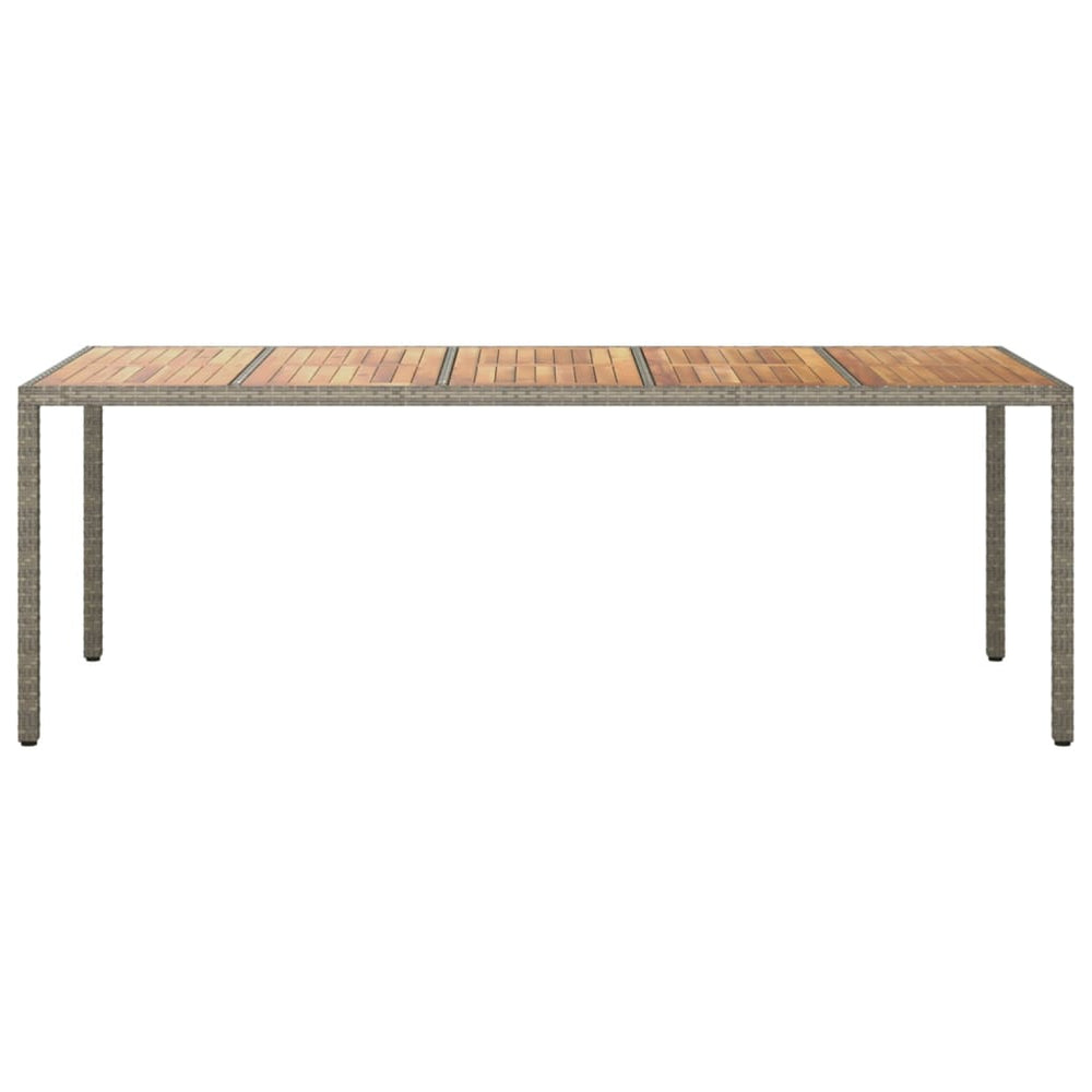 Tuintafel 250x100x75 cm poly rattan grijs MeubelReus