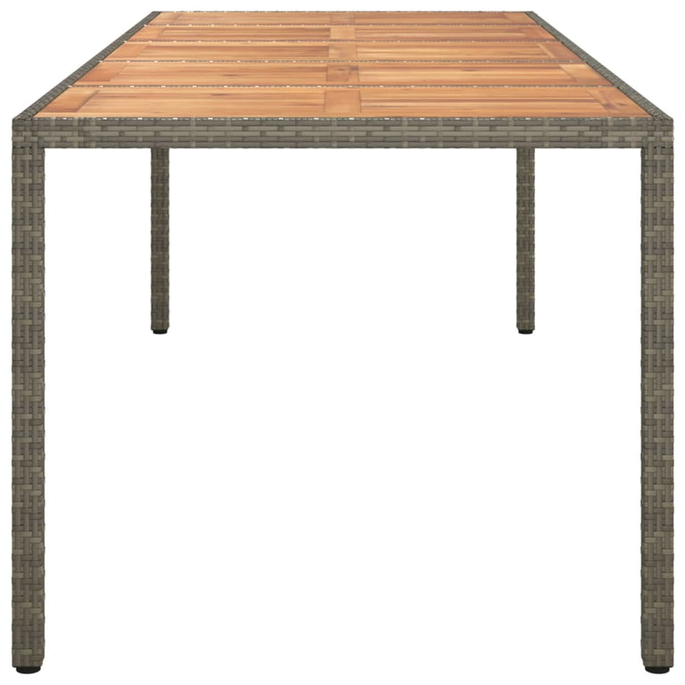Tuintafel 250x100x75 cm poly rattan grijs MeubelReus