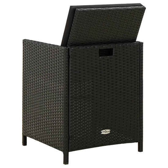 Tuinstoelen 2 st met kussens poly rattan zwart MeubelReus