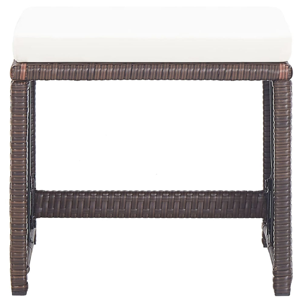 Tuinkrukken 4 st met kussens poly rattan bruin MeubelReus