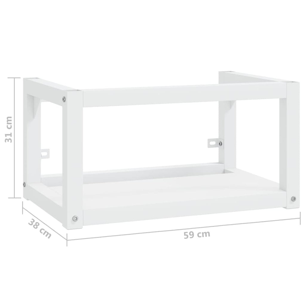 Wastafelframe wandgemonteerd 59x38x31 cm ijzer wit MeubelReus