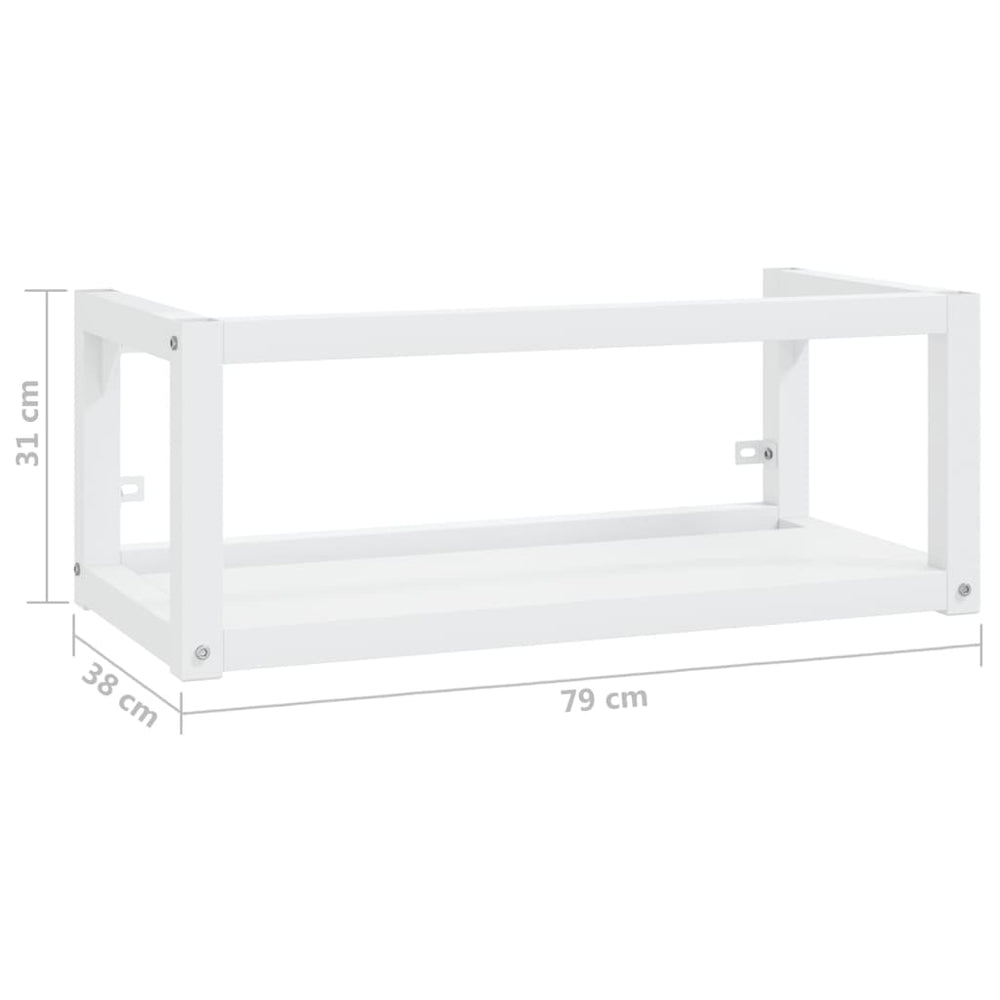 Wastafelframe wandgemonteerd 79x38x31 cm ijzer wit MeubelReus