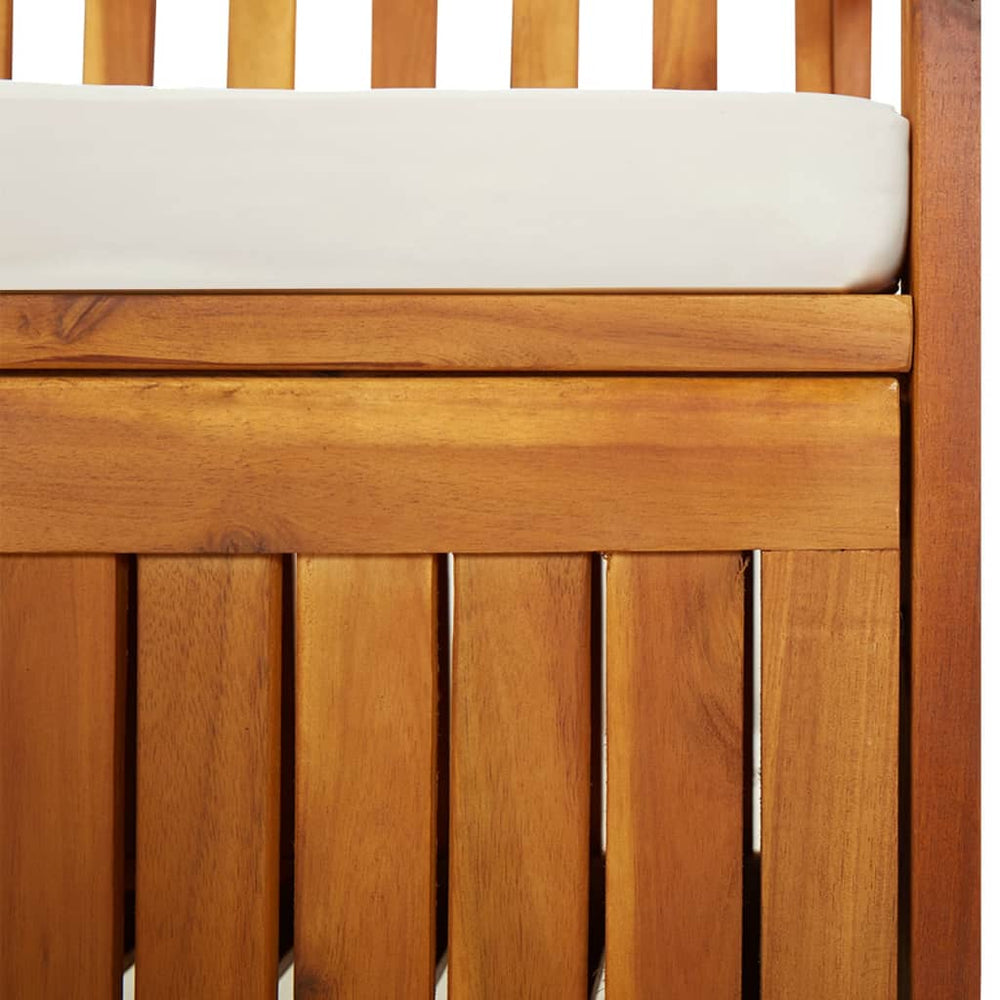 Opbergbankje met kussen 148 cm massief acaciahout MeubelReus